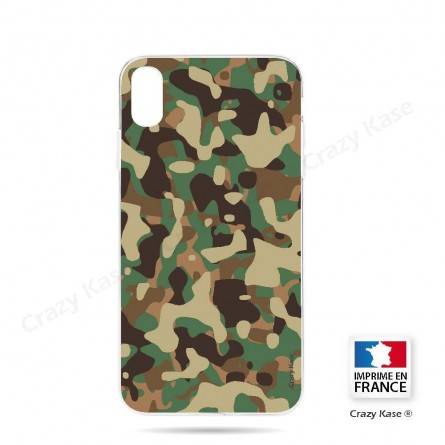 Coque iPhone Xr souple motif Camouflage militaire - Crazy Kase