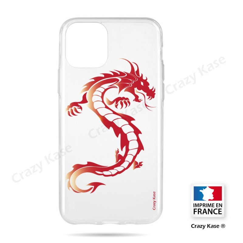 Coque compatible iphone 11 souple Dragon rouge- Crazy Kase